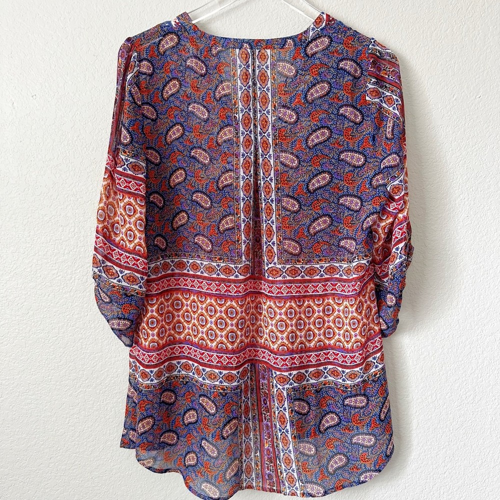 Fig And Flower | Boho Mixed Print Tunic Top Size … - image 5
